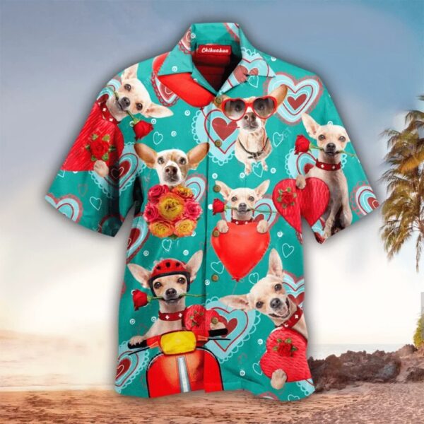 Chihuahua Valentines Day Gift, Hawaiian Shirt For Dog Lovers