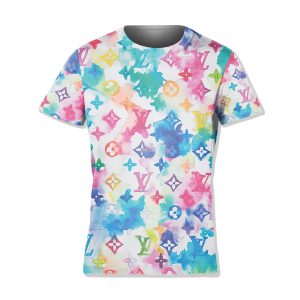 Louis Vuitton Mix Muticolor Luxury Logo 3D T-Shirt 021