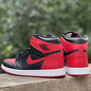 New Arrival Shoes AJ 1 High Og Retro Black Varsity Red AJ3234