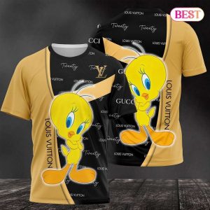 BEST Tweety Cartoon Louis Vuitton 3D T-Shirt 003