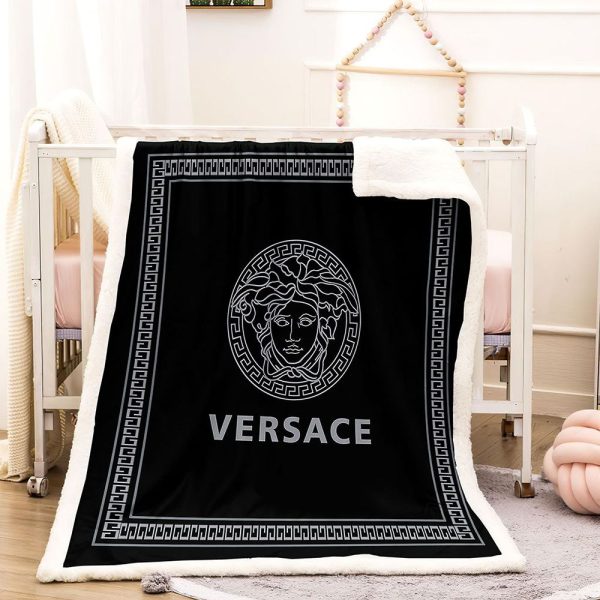 Black And Gray Versace Blanket 004