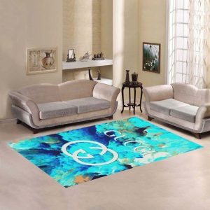 Blue Gucci Living Room Carpet And Rug 010