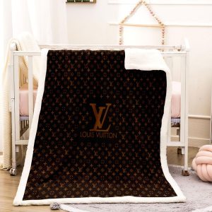 Brown Luxury Louis Vuitton Blanket 015