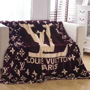 Brown Paris Louis Vuitton Blanket 016