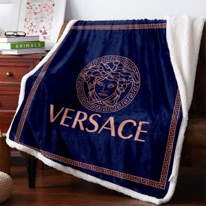 Dark Blue Versace Blanket 019