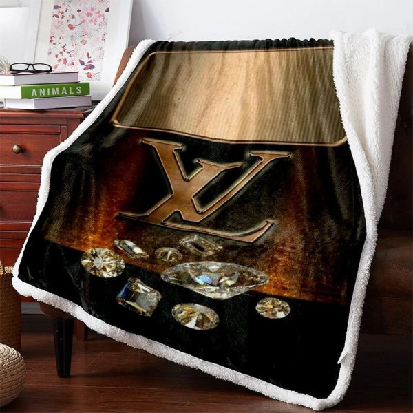 Diamonds Louis Vuitton Blanket 025