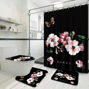 Flower Gucci Shower Curtain 014