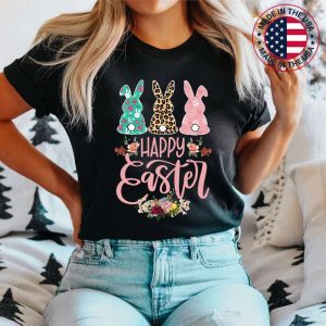 FlowerLeopard Easter Bunny Rabbit Trio Cute Easter T-Shirt