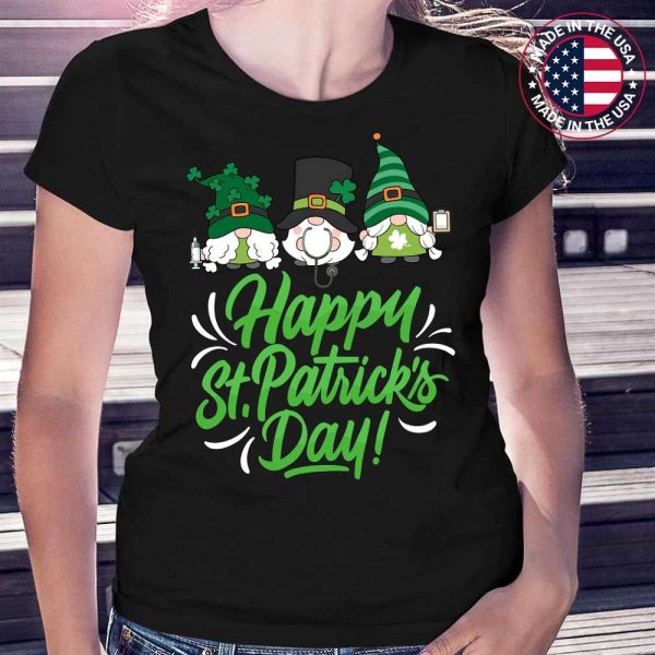 Gnome Nurses Saint Pattys Scrub Nurse St Patricks Day Women T-Shirt