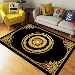 Goldy Logo Versace Living Room Carpet And Rug 029