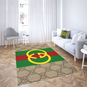 Green & Red Gucci Living Room Carpet And Rug 021