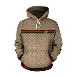 Gucci Bee Brown Unisex Hoodie For Men Women Luxury Brand Clothing Clothes Outfit 294