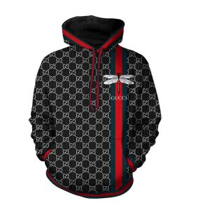 Gucci Bee Logo Black Red Hoodie Limited Edition 055