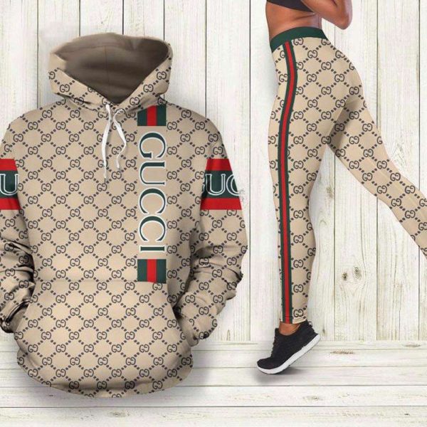 Gucci Beige Hoodie Leggings Limited Edition 057