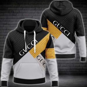 Gucci Black Gold White Luxury Brand Hoodie And Pants Limited Edition 288