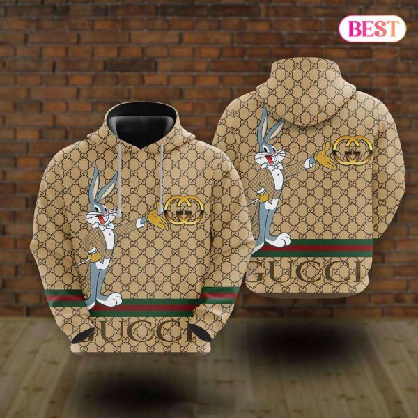 Gucci Bugs Bunny 3D Hoodie Luxury Brand POD Design 074