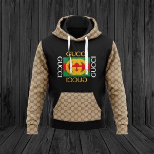 Gucci Logo Center Black Luxury 3D Hoodie 022