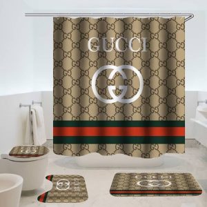 Gucci Luxury Bathroom Shower Curtain Set 028 1