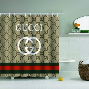 Gucci Luxury Bathroom Shower Curtain Set 028 2