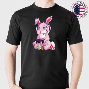 Happy Easter Day Bunny Egg Funny Boys Girls Kids Gamer T-Shirt