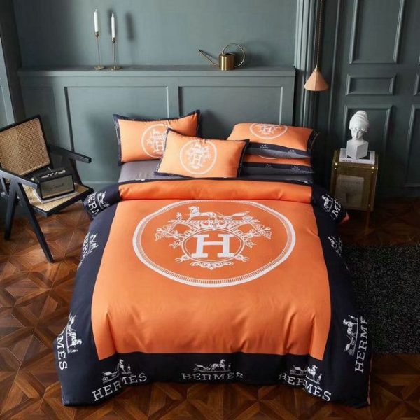 Hermes Paris Luxury Brand Type Bedding Sets 044