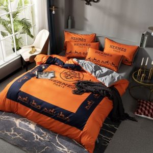 Hermes Paris Luxury Brand Type Bedding Sets 048