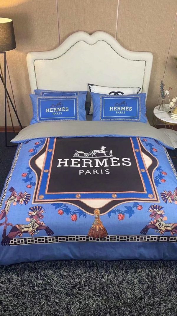 Hermes Paris Luxury Brand Type Bedding Sets Duvet Cover Bedroom Sets 095