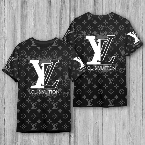 LV Black Luxury Color 3D T-Shirt 033