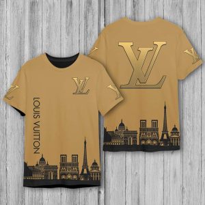 LV Luxury Brand Inspired 3D Personalized Customized 3D T-Shirt 078