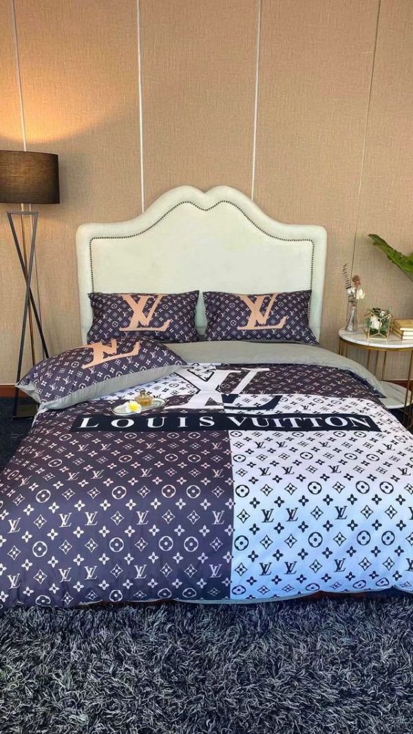 LV Type Bedding Sets Duvet Cover LV Bedroom Sets Luxury Brand Bedding 106