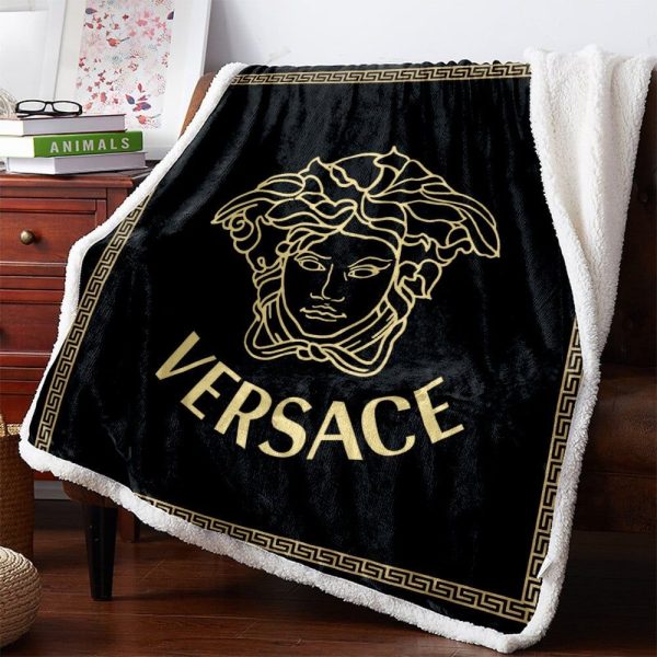 Light Yellow Logo Versace Blanket 027