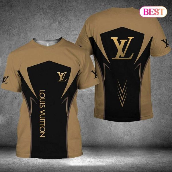 LV Brown Mix Black 3D T-Shirt 038