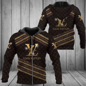 Louis Vuitton Glitter Plaid Luxury 3D Hoodie Limited Edition 042