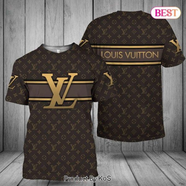 LV Logo Basic Horizontal Line 3D T-Shirt 061