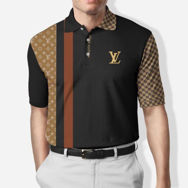 Louis Vuitton Luxury Brand Dark Gray Polo Shirt 019