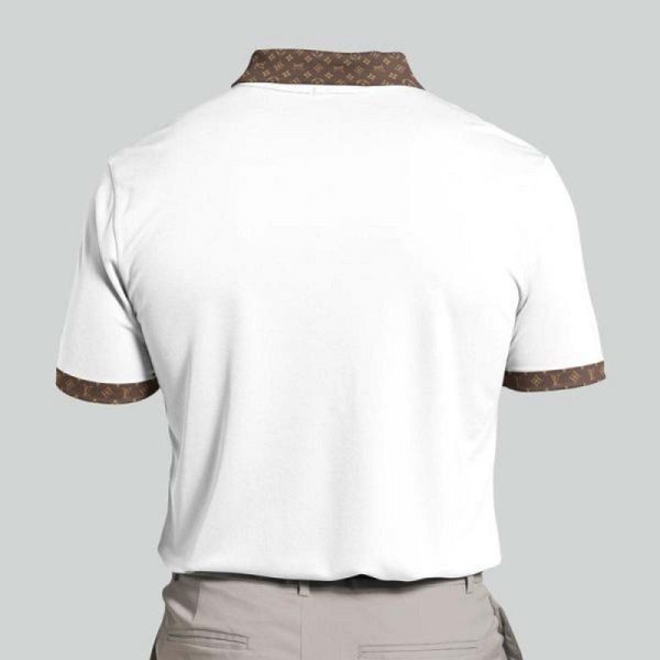 Louis Vuitton Luxury Brand White Polo Shirt 034