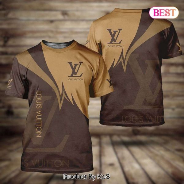 Louis Vuitton Minimalist Color Luxury Brand 3D T-Shirt 055