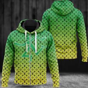 Louis Vuitton Ombre Green Luxury 3D Hoodie Limited Edition 031