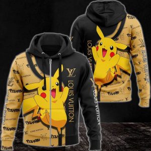 Louis Vuitton Pikachu Luxury 3D Hoodie Limited Edition 044