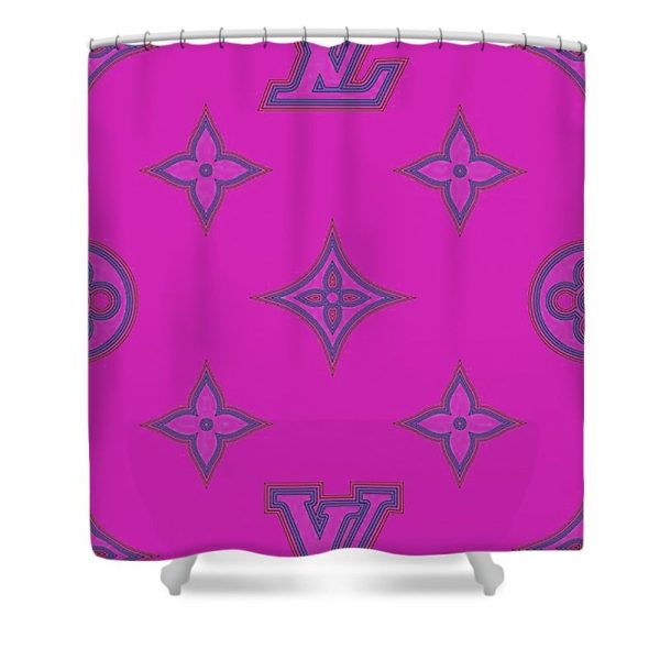 Louis Vuitton Shower Curtain Purple 056