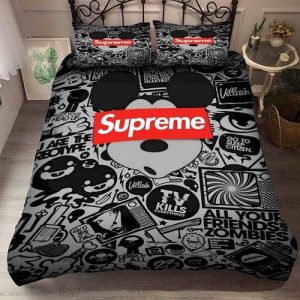 Luxury LV Supreme Bedding Sets Bedroom Luxury Brand Bedding 005