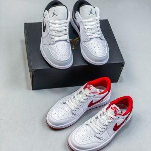 New Arrival Shoes AJ 1 Low White University Red AO9944-161 AJ3018