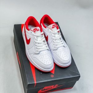 New Arrival AJ 1 Low White University Red AO9944 161 7