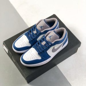 New Arrival Shoes AJ 1 Low True Blue Grey White 553558-412 AJ3031