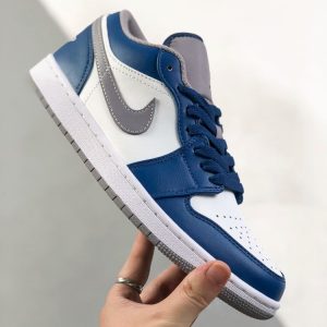 New Arrival Shoes AJ 1 Low True Blue Grey White 553558-412 AJ3031