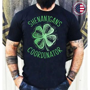 Shenanigans Coordinator Teacher St Patricks Day Shamrock T-Shirt