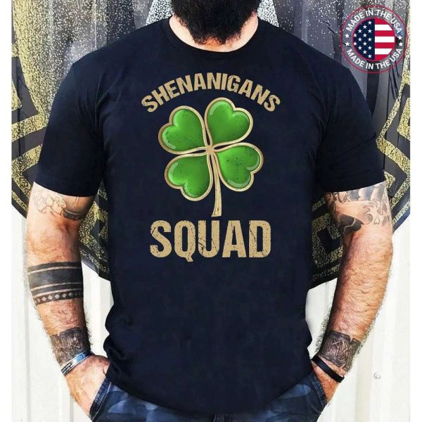 Shenanigans Squad Irish Shirt Funny Saint Patricks Day Shamrock T-Shirt