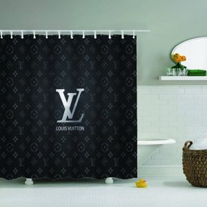 Shower Curtains Louis Vuitton Dark Gray 097