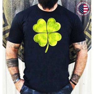 Tie Dye Shamrock Lucky Four-leaf Clover St. Patrick’s Day T-Shirt