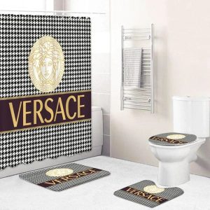 Versace Bathroom White Background Bathroom Accessories Set 028